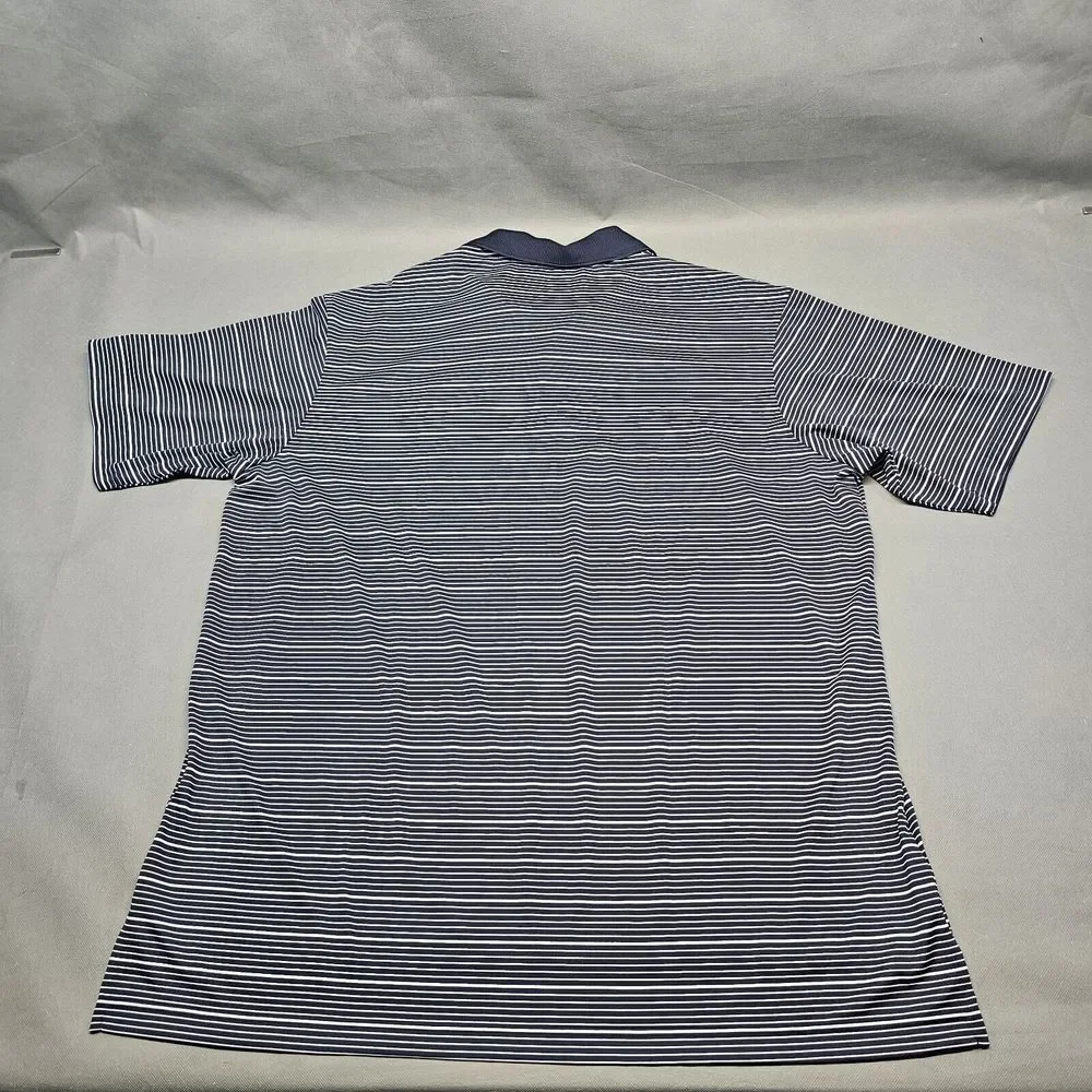 ADIDAS Ryder Cup Medinah‎ 2012 Men Blue Striped Short Sleeve Golf Polo Shirt XL